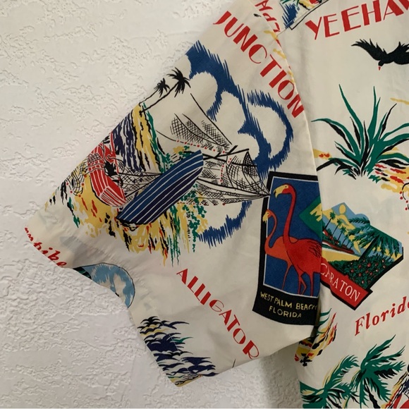 Vintage Florida Retro Postcard Turnpike Toll Collector Uniform Novelty Shirt Top - Picture 5 of 15